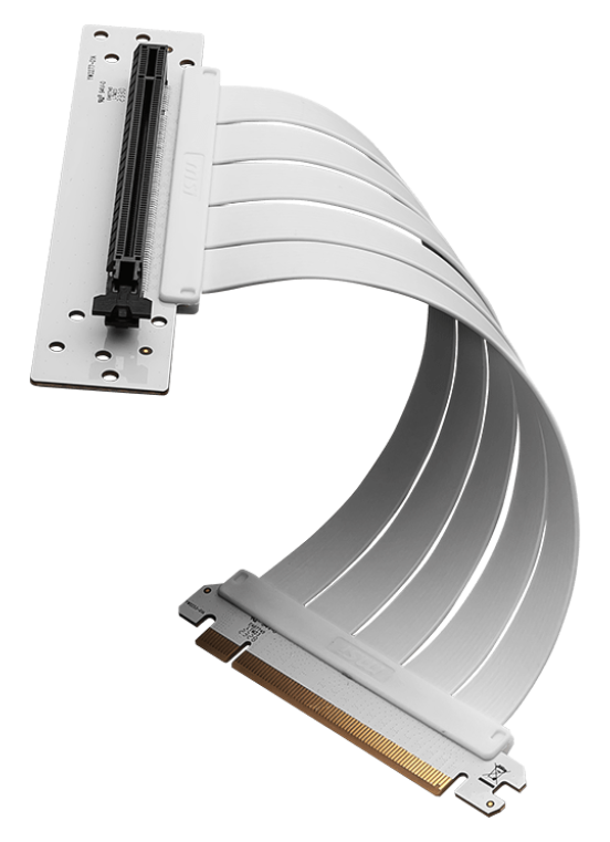 MSI PCI-E 4.0 x16 Riser Cable, White, 180mm