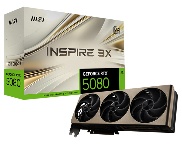 MSI GeForce RTX 5080 16G INSPIRE 3X OC, 16GB