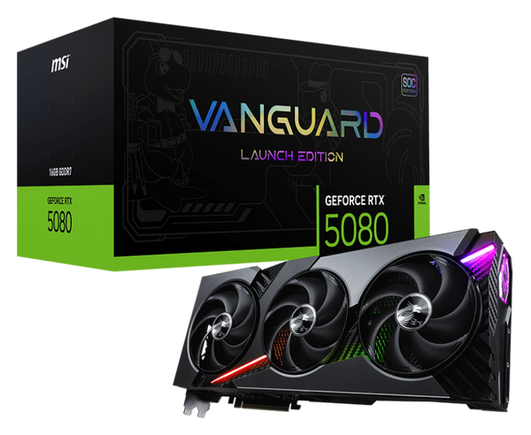 MSI GeForce RTX 5080 16G VANGUARD SOC LAUNCH EDITION, 16GB