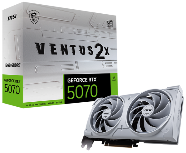 MSI GeForce RTX 5070 12G VENTUS 2X OC WHITE, 12GB