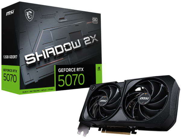 MSI GeForce RTX 5070 12G SHADOW 2X OC, 12GB